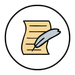 Quill and paper as Blog Logo